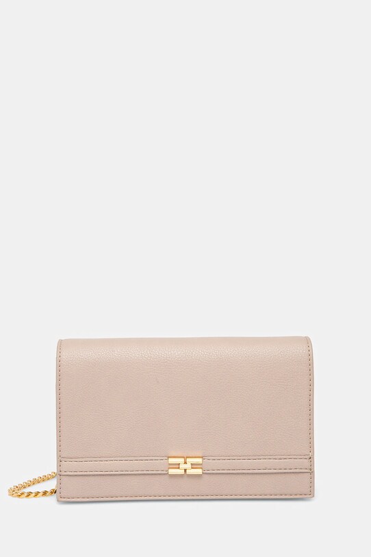 Listová kabelka Elisabetta Franchi imitácia kože béžová BS10A51E2