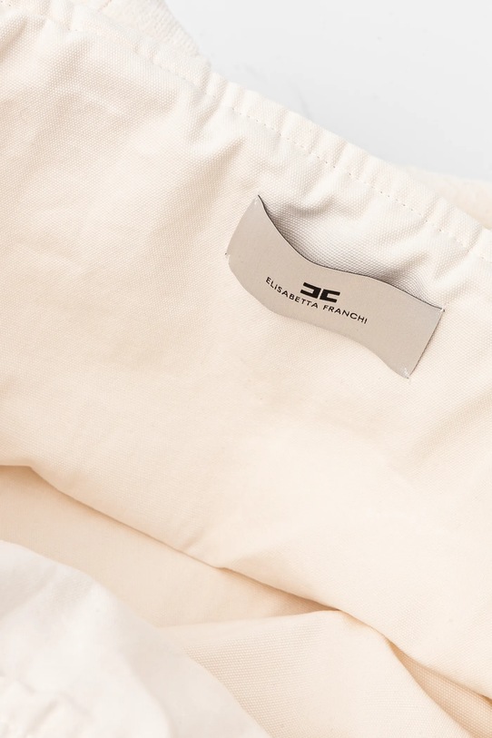 Elisabetta Franchi torebka bawełniana BS42F51E2 beżowy