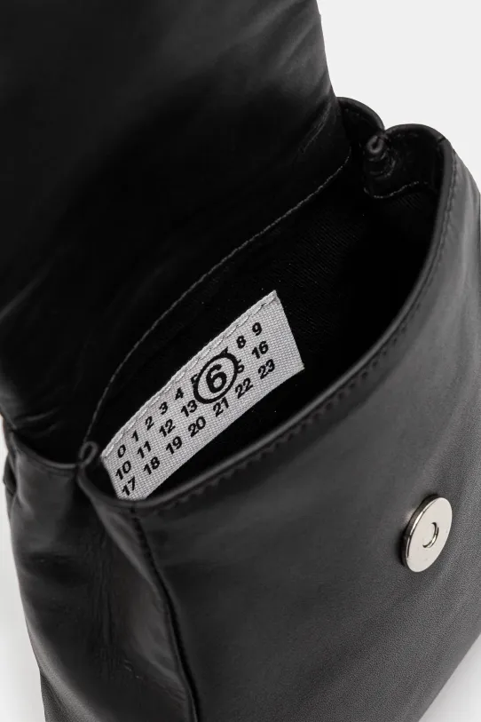Kožená kabelka MM6 Maison Margiela SB6WG0013 čierna