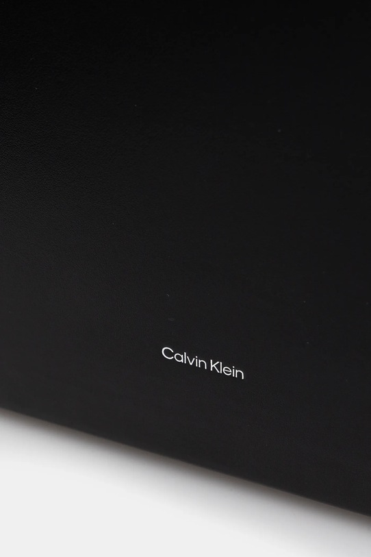 Kožená kabelka Calvin Klein černá LV04F3000G