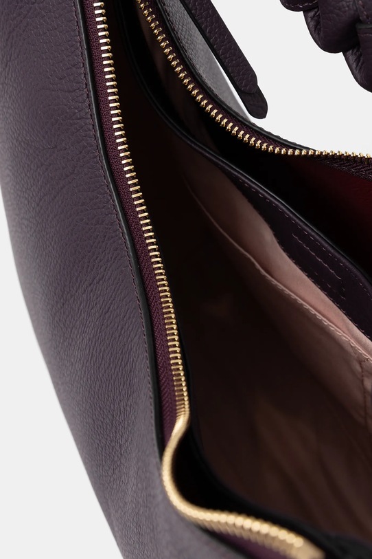 Kožená kabelka Coccinelle E1.M50.13.02.01 fialová