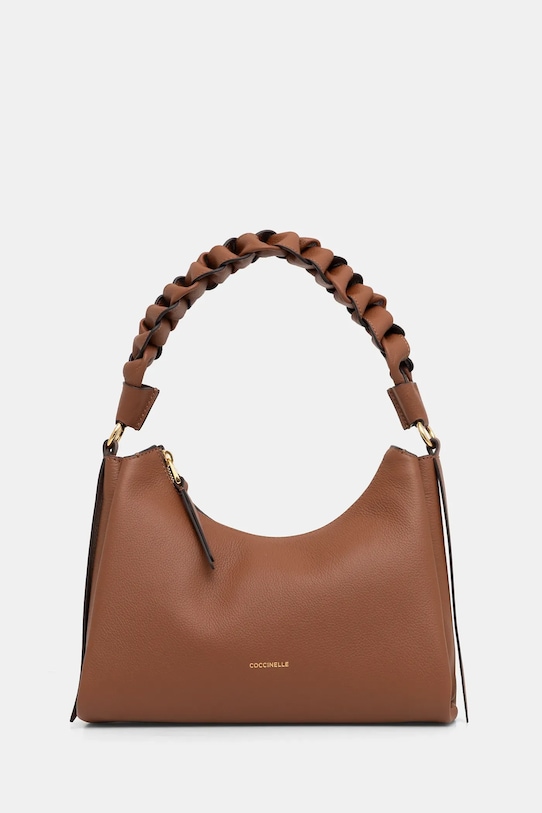 Kabelka Coccinelle přírodní kůže hnědá E1.M50.13.03.01