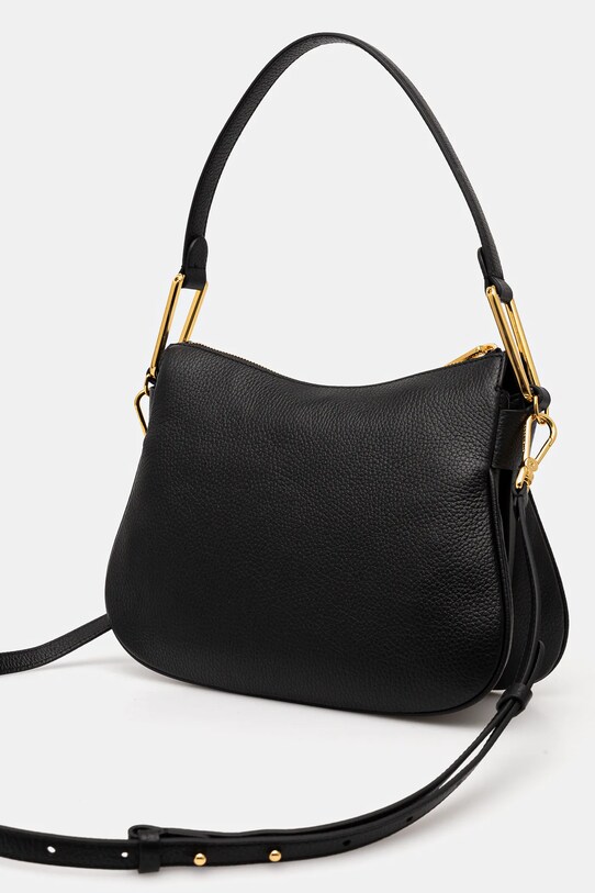 Accesorii Coccinelle poseta de piele E1.PQR.13.02.01 negru