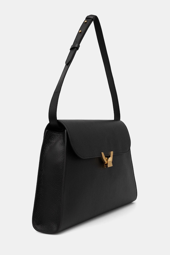 Δερμάτινη τσάντα Coccinelle E1.QTF.12.01.01 μαύρο SS25