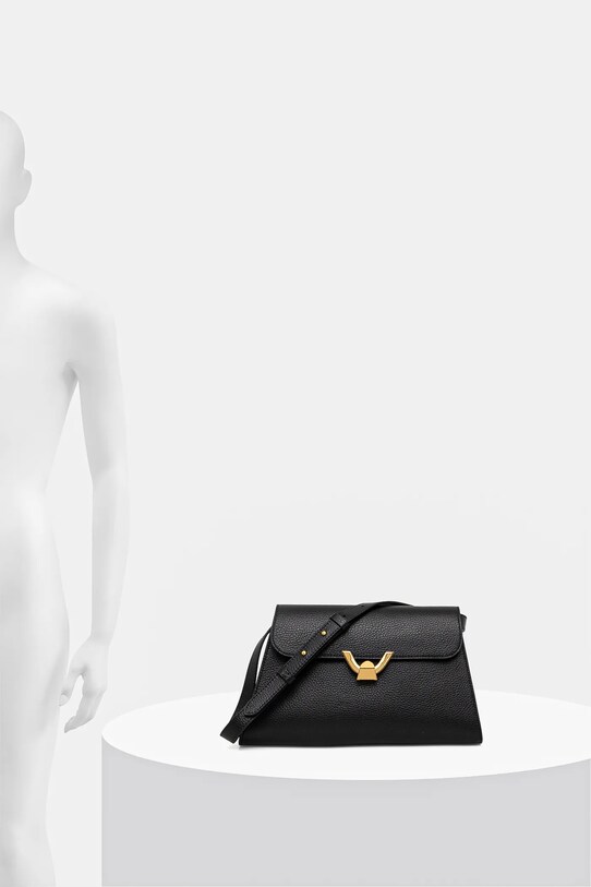 Coccinelle poseta de piele E1.QTF.12.02.01 negru