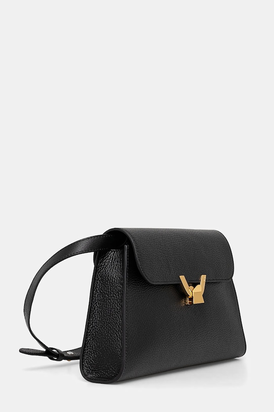 Kožená kabelka Coccinelle E1.QTF.12.02.01 černá SS25