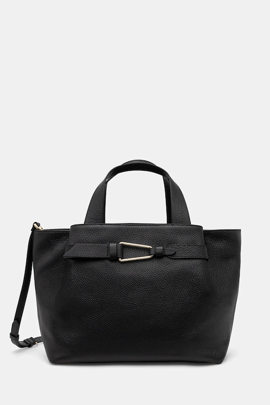 Coccinelle poseta de piele uni negru E1.R1K.18.02.01