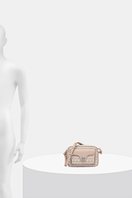 Kožená kabelka Coccinelle E1.S0J.55.04.01 béžová