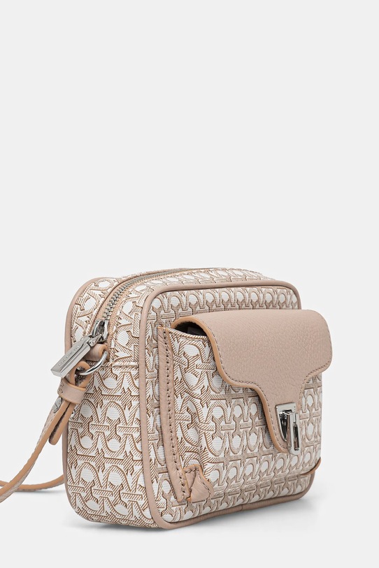 Kožená kabelka Coccinelle E1.S0J.55.04.01 béžová SS25