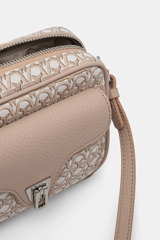 Kožená kabelka Coccinelle béžová E1.S0J.55.04.01