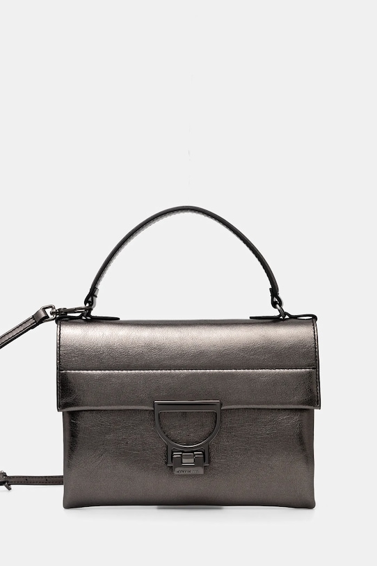 Coccinelle poseta de piele uni gri E1.S3H.19.03.01