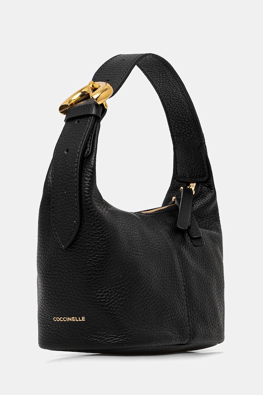 Kožená kabelka Coccinelle E1.S4A.53.01.01 černá SS25