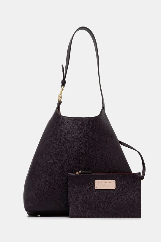 Coccinelle borsa a mano in pelle COCCINELLE C-EASY pelle fiore violetto E1.SHA.11.02.01