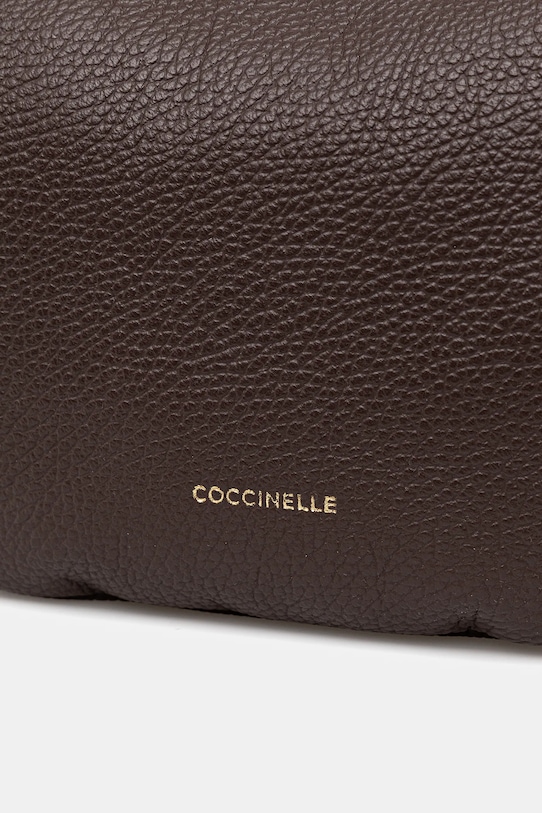 Kožená kabelka Coccinelle hnědá E1.SHA.13.03.01