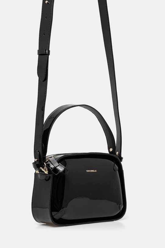Kožená kabelka Coccinelle E1.SKD.15.01.01 černá SS25