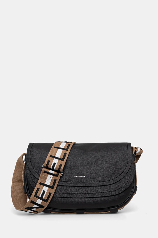 Kožená kabelka Coccinelle přírodní kůže černá E1.SQ0.15.02.01