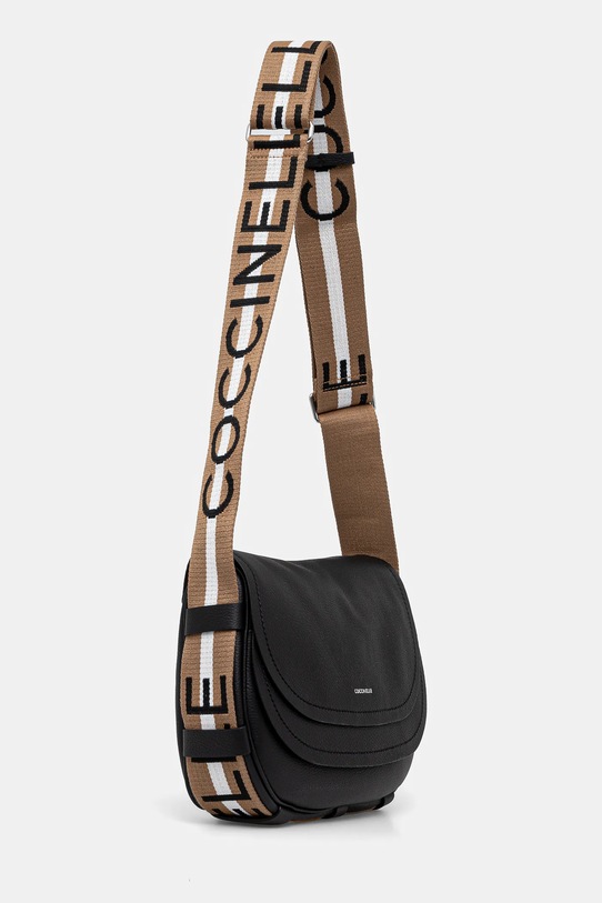 Kožená kabelka Coccinelle E1.SQ0.15.02.01 černá SS25