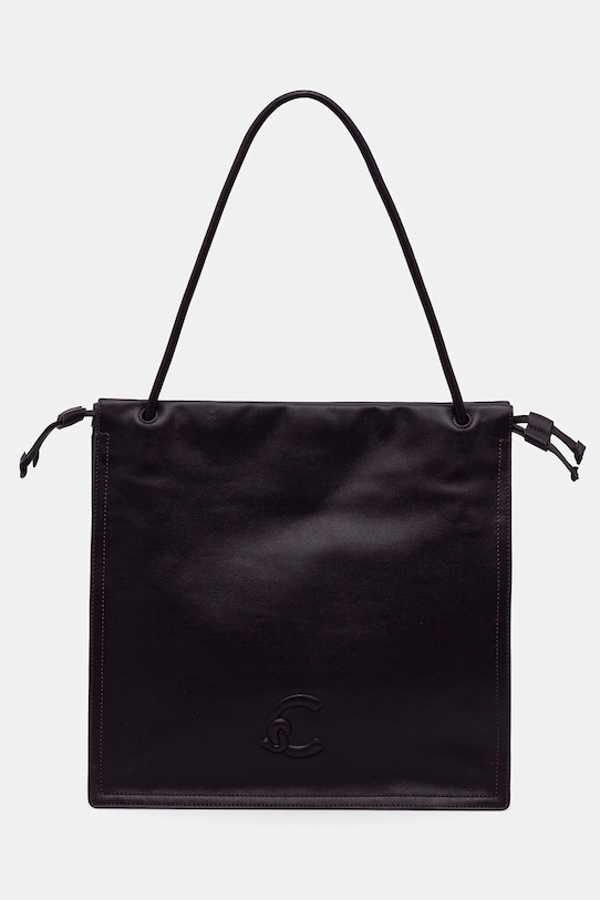 Kožená kabelka Coccinelle nášivka fialová E1.SS5.11.01.01