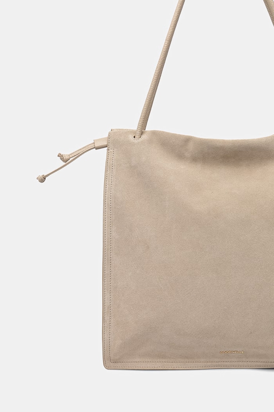 Akcesoria Coccinelle torebka shopper damska zamszowa COCCINELLEDULSE SUEDE E1.SS6.11.01.01 beżowy