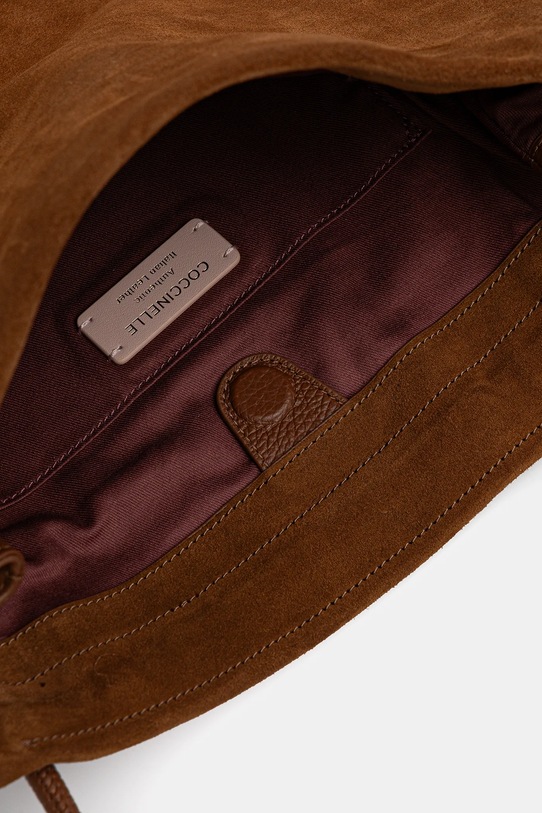 Coccinelle torebka zamszowa COCCINELLEDULSE SUEDE E1.SS6.11.01.01 brązowy