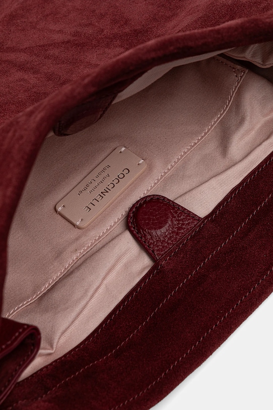 Semišová kabelka Coccinelle COCCINELLEDULSE SUEDE E1.SS6.11.01.01 burgundské