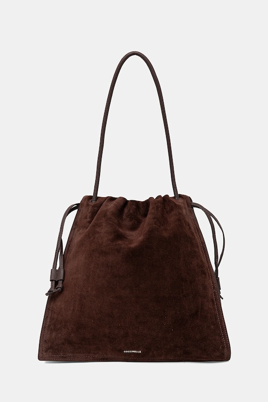 Akcesoria Coccinelle torebka zamszowa COCCINELLEDULSE SUEDE E1.SS6.11.01.01 brązowy