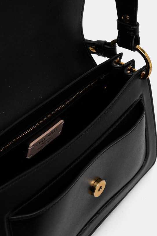 Кожена чанта Coccinelle E1.SSK.12.01.01 черен