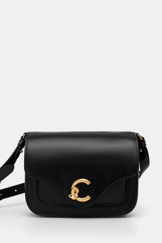 Coccinelle poseta de piele uni negru E1.SSK.15.01.01