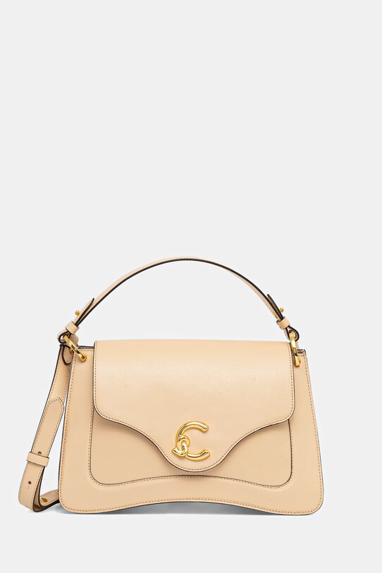 Kožená kabelka Coccinelle přírodní kůže béžová E1.SSK.18.01.01