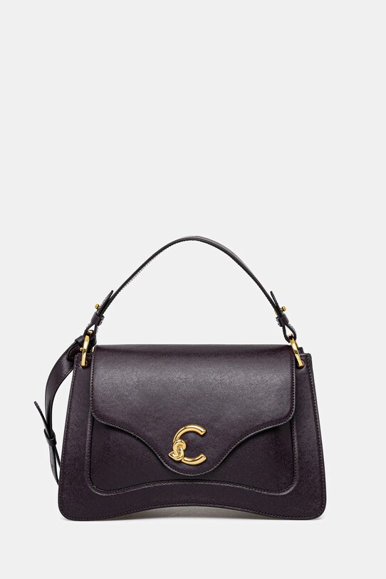 Δερμάτινη τσάντα Coccinelle λείο δέρμα μωβ E1.SSK.18.01.01