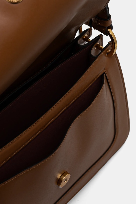 Kožená kabelka Coccinelle E1.SSK.18.01.01 hnědá