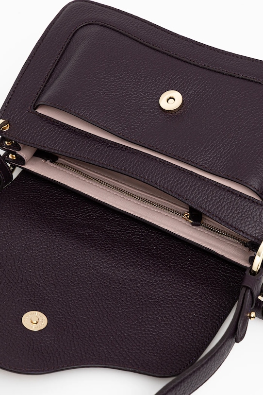 Kožená kabelka Coccinelle E1.SSL.12.01.01 fialová