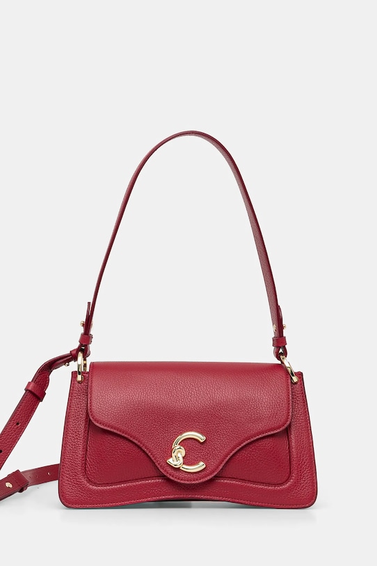 Coccinelle torebka skórzana skóra licowa bordowy E1.SSL.12.01.01