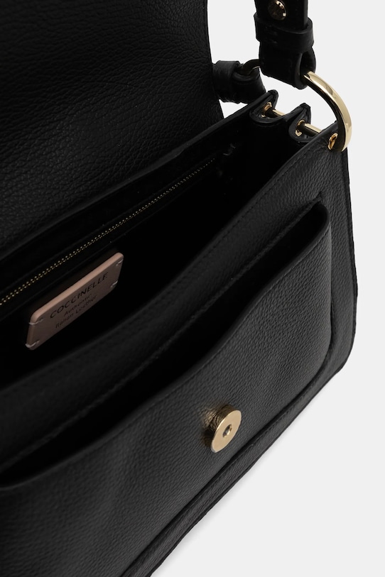 Kožená kabelka Coccinelle černá E1.SSL.12.01.01