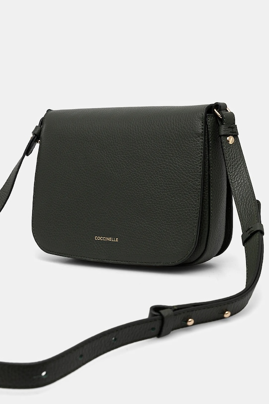 Kožená kabelka Coccinelle zelená E1.SSL.15.01.01