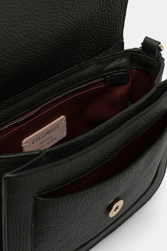 Kožená kabelka Coccinelle E1.SSL.15.01.01 zelená