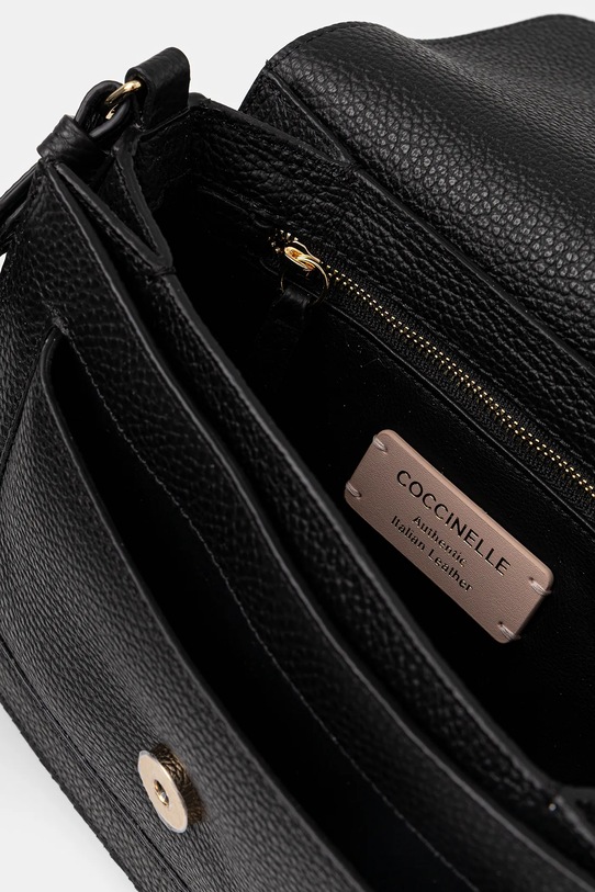 Δερμάτινη τσάντα Coccinelle E1.SSL.15.01.01 μαύρο