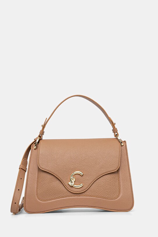 Coccinelle poseta de piele uni bej E1.SSL.18.01.01