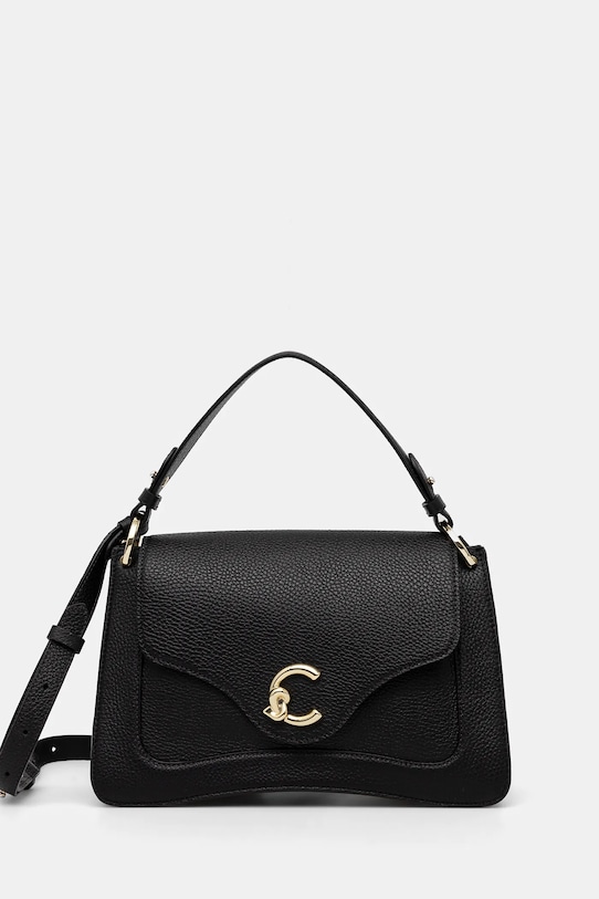 Coccinelle poseta de piele uni negru E1.SSL.18.01.01
