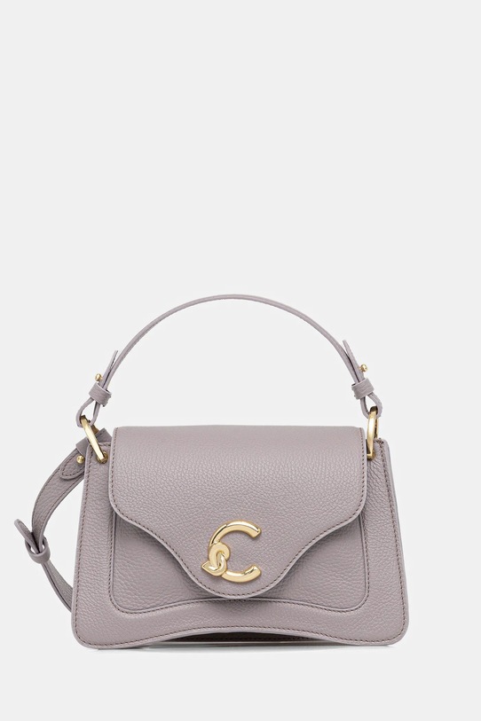 Coccinelle torebka skórzana skóra licowa szary E1.SSL.18.02.01