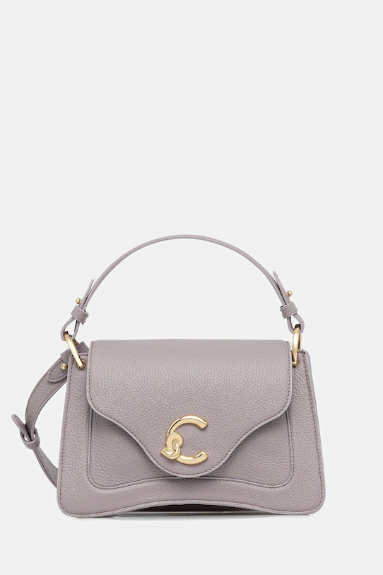 Coccinelle torebka skórzana skóra licowa szary E1.SSL.18.02.01