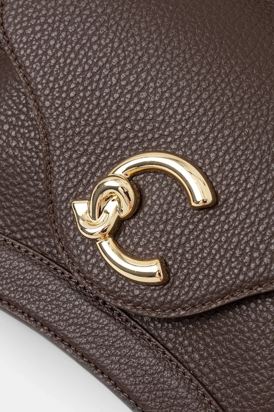 Kožená kabelka Coccinelle hnedá E1.SSL.18.02.01