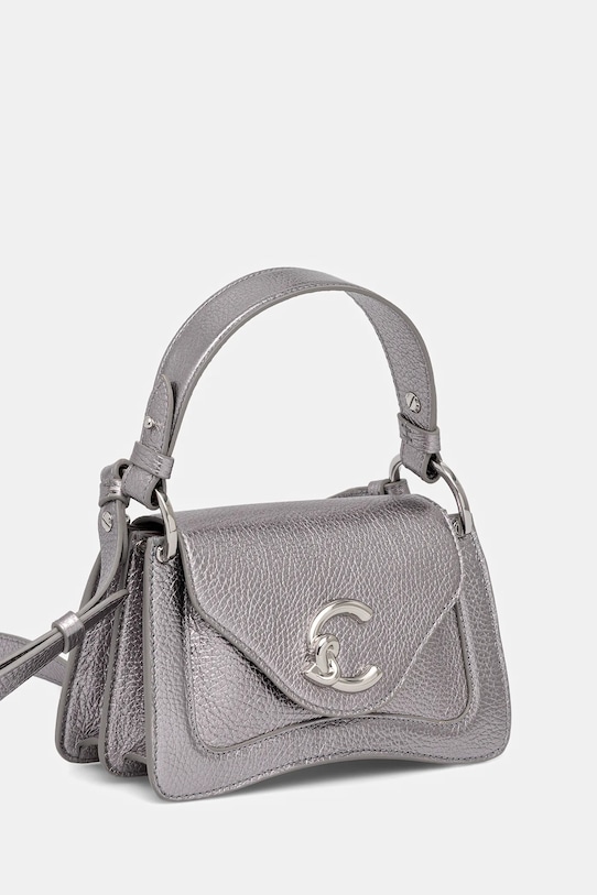 Kožená kabelka Coccinelle E1.SSL.18.04.01 stříbrná AW25