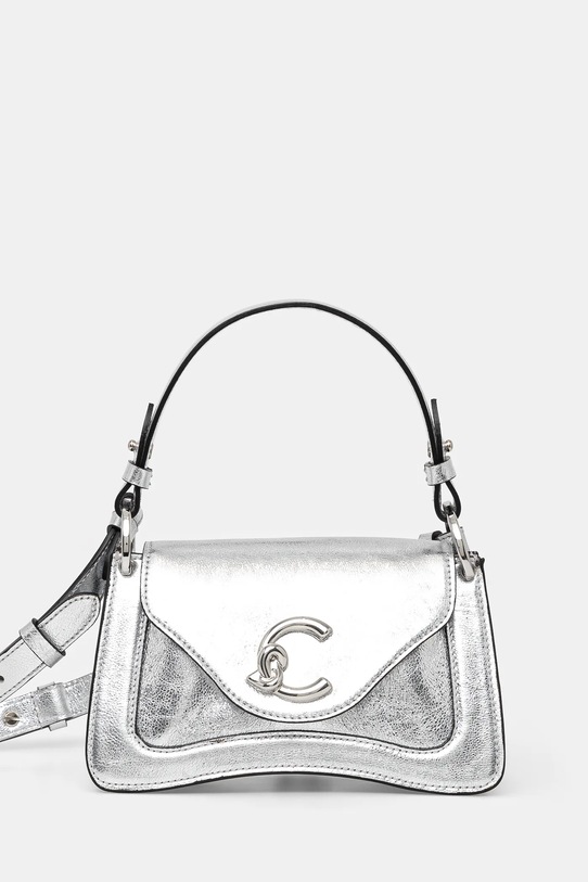 Kožená kabelka Coccinelle přírodní kůže stříbrná E1.SUB.18.04.01