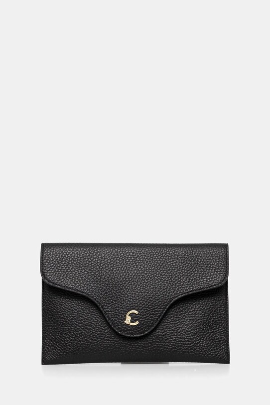 Coccinelle pochette di pelle pelle fiore nero E5.SSL.19.01.01