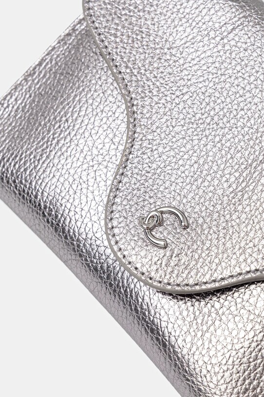 Coccinelle kopertówka skórzana srebrny E5.SSL.19.01.01