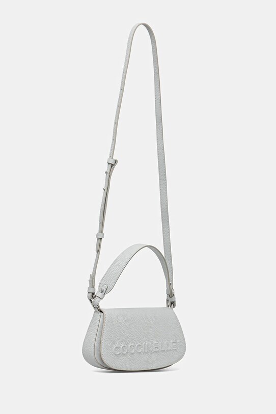 Kožená kabelka Coccinelle E5.QBB.52.01.01 šedá SS25