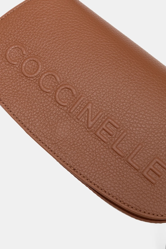 Kožená kabelka Coccinelle hnědá E5.QBB.52.01.01