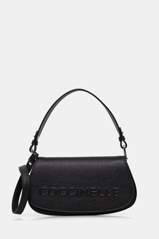 Coccinelle poseta de piele uni negru E5.QBB.52.01.01