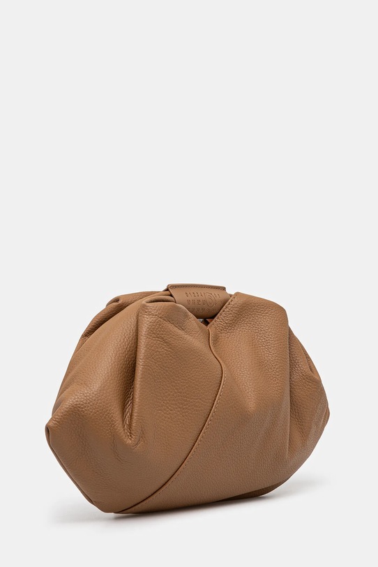 Δερμάτινη τσάντα MM6 Maison Margiela Japanese Draped Mini SB5WD0029 καφέ SS25